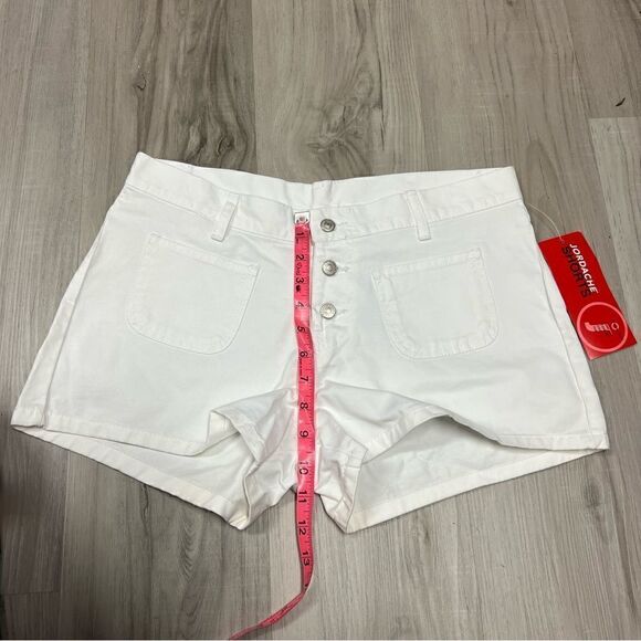 Jordache white shorts size 11/12 button fly. Front pockets vintage Y2K - Picture 10 of 12